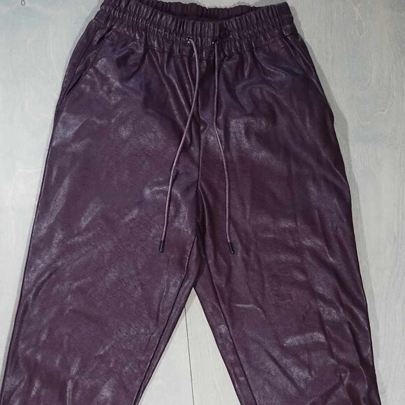 Dynamite Plum Faux Leather Leather Jogger‎ Runs larger. - Picture 5 of 11